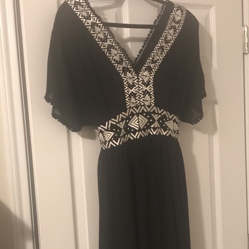 Gorgeous black and ivory sheer dress